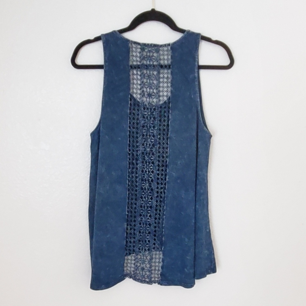 Staring At Stars Blue Acid Wash Tank - Picture 5 of 7